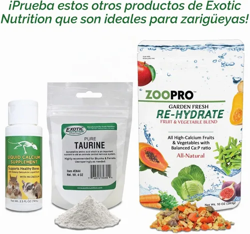 Vista 6 de Exotic Nutrition Opossum Complete - Dieta de Pellets Nutricionalmente Completa y Saludable - Alimento para Zarigüeyas de Cola Corta y Zarigüeyas