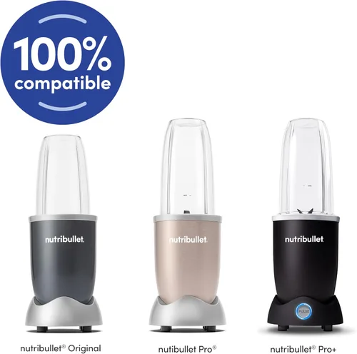 Vista 7 de nutribullet Vasos To-Go de 24 onzas y tapas abatibles de colores (negro/verde)