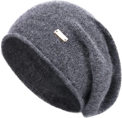 Vista 17 de jaxmonoy Slouchy Knit Beanie Hat for Women Winter Soft Warm Ladies Laightweight Slouch Knitted Skull Beanies Cap Verde aguacate