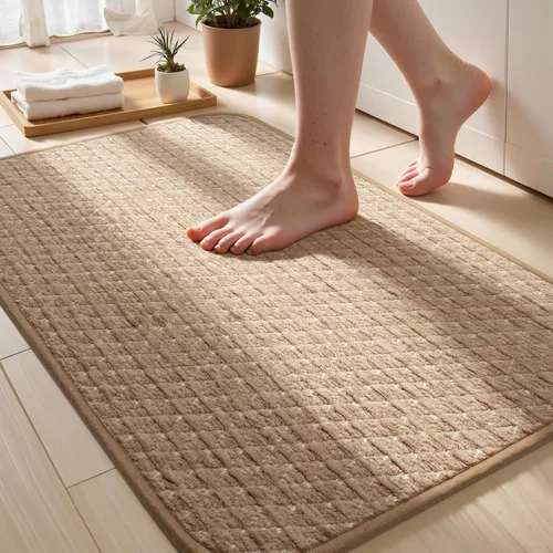 Vista 18 de Alfombra de Baño Fina Antideslizante con Respaldo de Goma de Secado Rápido Súper Absorbente Alfombras de Baño que Caben Debajo de la Puerta