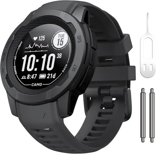 Vista 11 de NotoCity Band for Garmin Instinct 2 Watchband Instinct 2 Solar Wristband 22mm Soft Silicone Replacement Watch Strap Compatible with Instinct 2 Solar