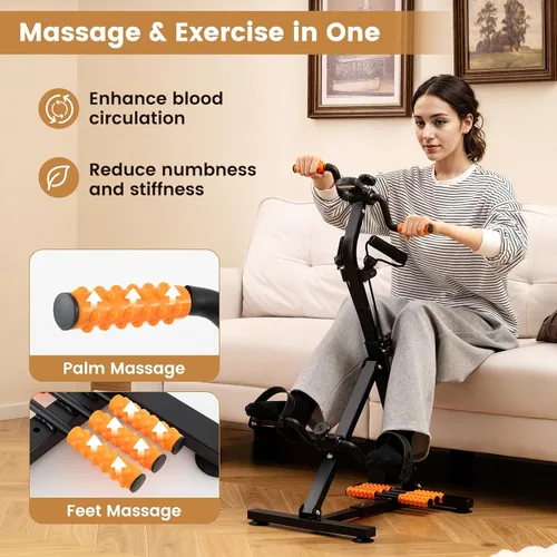Vista 7 de Bicicleta de Pedal para Personas Mayores, Bicicleta de Ejercicio para Terapia Física de Manos, Brazos, Piernas y Rodillas con Monitor, Equipo