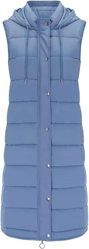 Vista 3 de Abrigo grueso para mujer, talla grande, cálido, con cremallera, de punto, manga larga, con capucha, abrigo largo con bolsillo