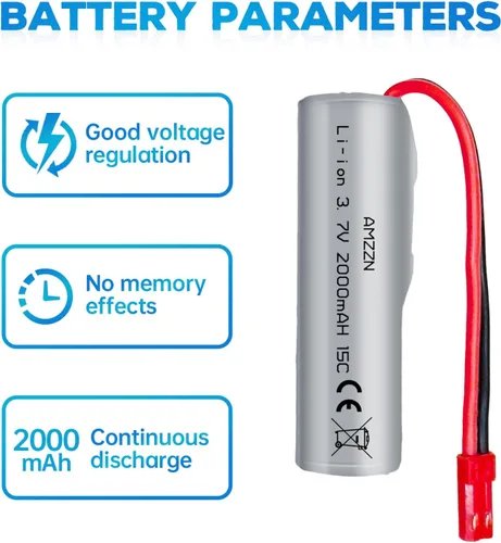 Vista 7 de 5PCS 3.7V 2000mAh 15C JST-2P Plug Lipo batería con cargador 5 en 1 para HJ819 DE819 RC barco Huina 1337 1338 1516 1517 1552 1554 1558 RC vehículo