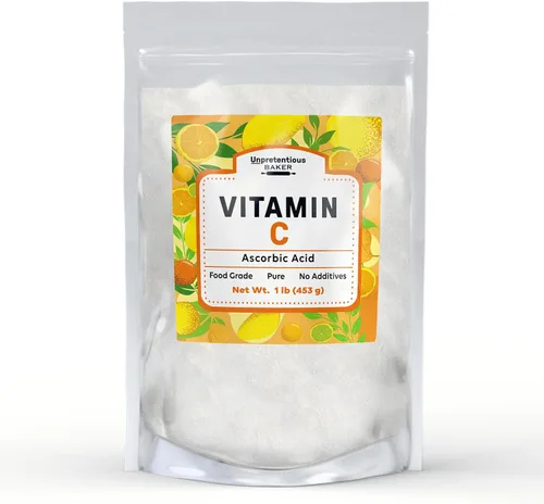 Vista 4 de Unpretentious Vitamina C polvo panadero ácido ascórbico, bolsa resellable (8 onzas)