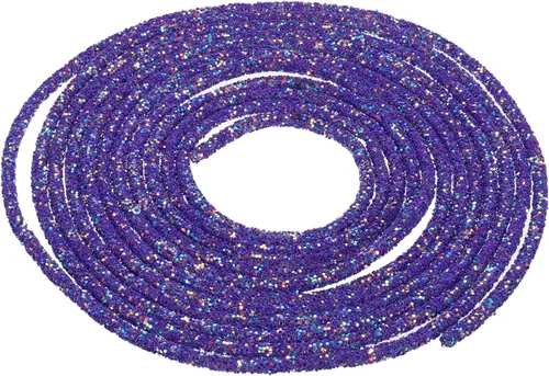 Vista 55 de MECCANIXITY Cuerda de lentejuelas con purpurina de 2.5 yardas, 6mm, 0.24 pulgadas, cuerda de tubo de lentejuelas con diamantes de imitación