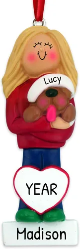 Vista 4 de Elves - Adornos de Navidad personalizados para niños y perros, regalos para los mejores amigos para pasear perros