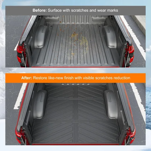 Vista 3 de powoq Revestimiento de caja de 5.5 pies compatible con Ford F150 2015-2026, tapete impermeable para caja de camioneta, TPE de repuesto