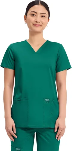 Vista 31 de Workwear Revolution Mujeres Scrubs Top V-cuello WW620 Negro