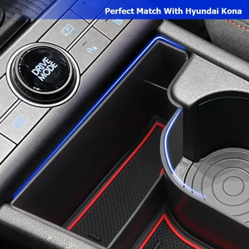 Vista 7 de MARCHFA Bandeja organizadora de consola central para Hyundai Kona 2024, 2025, 2026, accesorios para reposabrazos y caja organizadora para Kona 2024