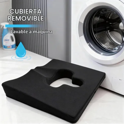 Vista 9 de Cojín de asiento de silla de ruedas de gel, cojines para dolor de cama para glúteos, almohada de espuma viscoelástica para hemorroides para sillas