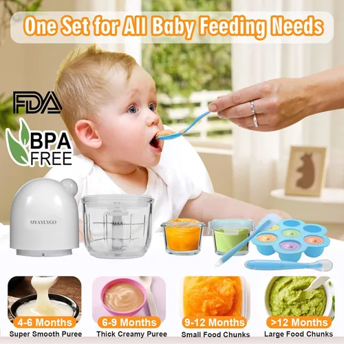 Vista 2 de Fabricante de Alimentos para Bebés y Procesador de Alimentos, Mezclador de Alimentos para Bebés Actualizado de 14-en-1, Fabricante de Puré