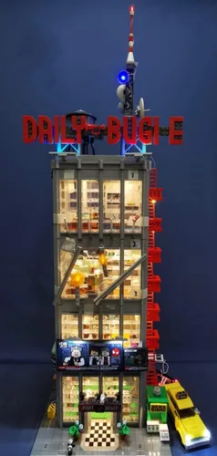 Vista 4 de Shining Blocks Kit de iluminación LED para Lego 76178 Spider-Man Daily Bugle (solo kit de iluminación, sin juego de Lego)