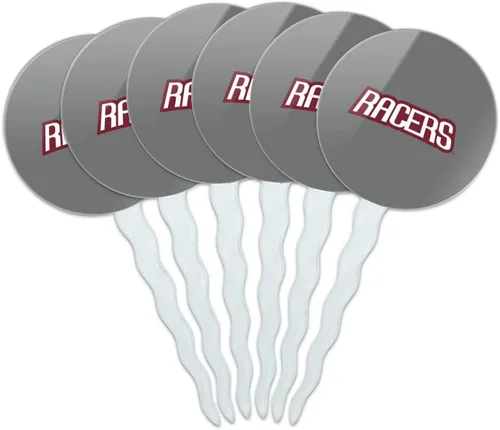 Vista 24 de Abilene Christian - Juego de 6 palillos para cupcakes con logotipo secundario