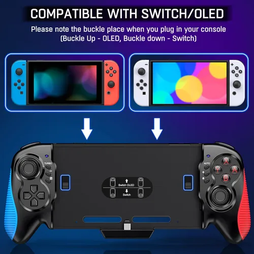 Vista 3 de Gammeefy Switch Controllers, Switch Controller One Piece Joy Pad Replacement for Switch Pro Controller, Switch Controllers Remote Suitable for Big