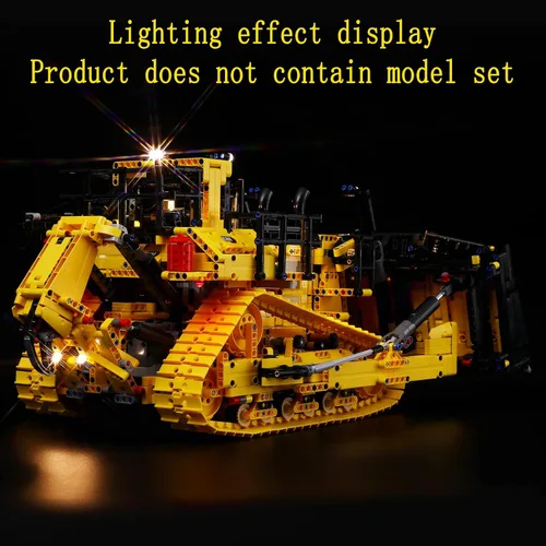Vista 7 de GEAMENT Kit de luces LED compatible con Lego Cat D11 niveladora controlada por aplicación – para el juego de modelos Technic 42131
