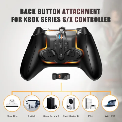 Vista 2 de Accesorio de botón trasero inalámbrico para Xbox Series SX paquete de control de palas de control para Xbox Series SXXbox OnePS4SwitchPC control