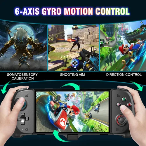 Vista 5 de Profession Switch Handheld Controller Compatible with Nintendo SwitchOLED, One Piece Switch Controllers Ergonomic For Big Hands with Adjustable
