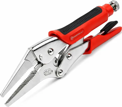 Vista 12 de Powerbuilt 645014 - Alicates curvados de 5 pulgadas, asas de agarre suave TPR de doble inyección, hechas de cromo moly, ideales para soldadura