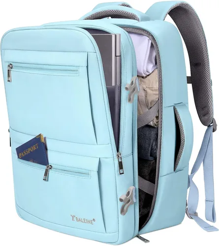 Vista 16 de BALEINE Mochila de Viaje para Mujeres y Hombres, Mochila Grande y Resistente de Equipaje de Mano para Laptop, Regalos para Negocios, Casual, Fin