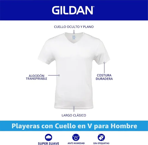Vista 2 de Gildan - Camiseta de manga larga 100 % de algodón Negro