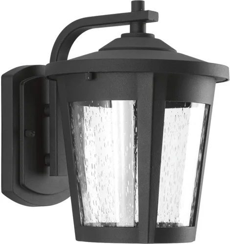 Vista 3 de Progress Lighting East Haven LED Collection - Farol de pared mediana de transición de cristal transparente con 1 luz, para exteriores, bronce antiguo