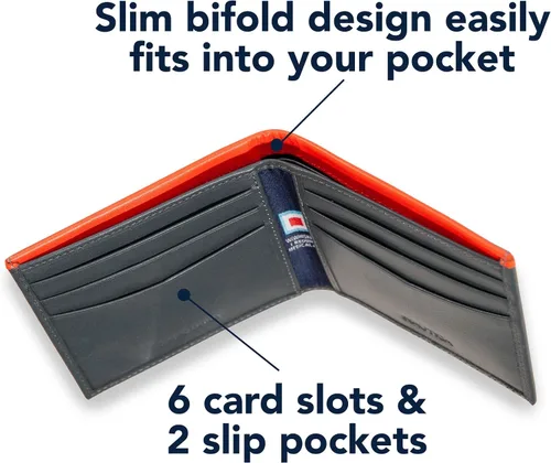Vista 6 de Nautica Pop Color Leather Bifold Wallet