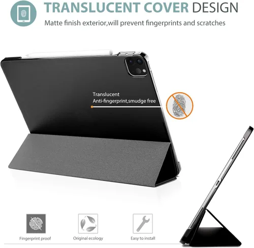 Vista 3 de ProCase Funda Inteligente para iPad Pro 12.9 2022/2021/2020/2018, Carcasa Trasera Rígida Delgada con Soporte Cubierta Inteligente para iPad Pro