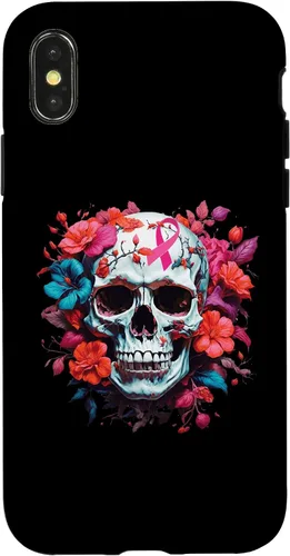 Vista 5 de Breast Cancer Skull Shirt For Women Sugar Skull Pink Ribbon Case for iPhone 16