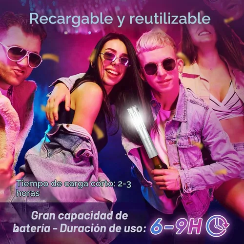Vista 5 de Bastón estroboscópico de mano con luces LED y luces para niña, 2