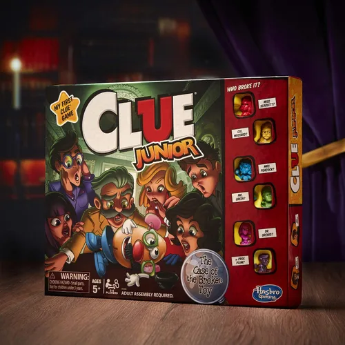 Vista 13 de Hasbro Gaming - Juego de mesa Clue Junior para niños de 5 años en adelante, Caso del Juguete Roto, juego de misterio clásico para 2-6 jugadores