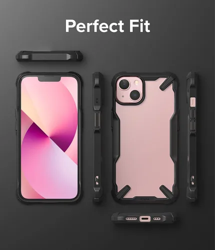 Vista 8 de Ringke Fusion-X - Funda compatible con iPhone 13, parte trasera dura transparente, resistente, a prueba de golpes, avanzada funda protectora