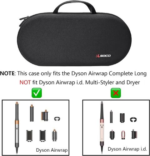 Vista 4 de RLSOCO Estuche Rígido para Dyson Airwrap Complete Long/Complete Styler HS08 HS05 HS01, NO para Dyson Airwrap i.d. - Se ajusta a 4 piezas de barriles