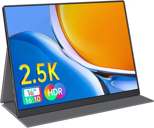 Vista 9 de Anyuse Monitor portátil FHD 1920 × 1200 de 14 pulgadas – USB-C HDMI ultrafina IPS pantalla de viaje con altavoces, HDR Plug & Play, brillo de 400