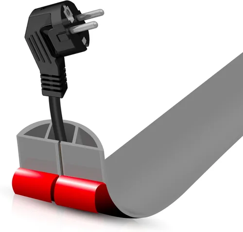 Vista 108 de Cubierta autoadhesiva para cables de suelo, gestión de cables de 3.3 pies, protector de tira de extensión para cables, evita tropiezos de cables