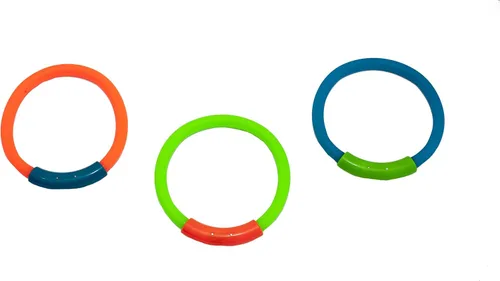 Vista 2 de Water Sports Anillos de buceo iluminados Divertidos juguetes de piscina submarina para niños, surtidos, 8 x 7 pulgadas