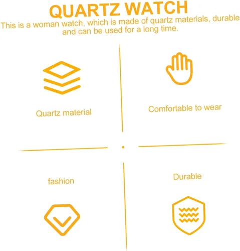 Vista 3 de KONTONTY Reloj de pulsera de cuarzo, elegante reloj de pulsera para mujer, reloj de moda para mujer, reloj para mujer, adolescente, niña, reloj