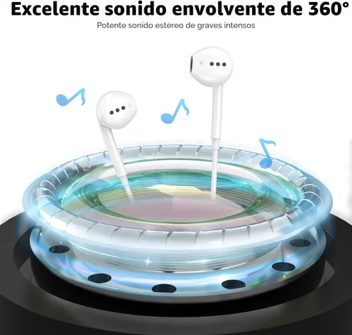 Vista 6 de [Certificado MFi de Apple] Auriculares USB C para iPhone 17 16, paquete de 2 auriculares con cable USB C con control remoto integrado para controlar