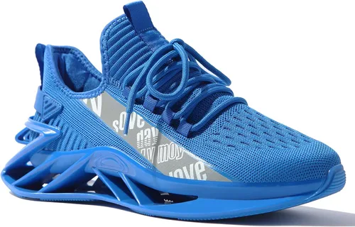 Vista 2 de Firholm Zapatos casuales de malla para hombre para caminar y correr zapatos deportivos sin cordones ligeros transpirables