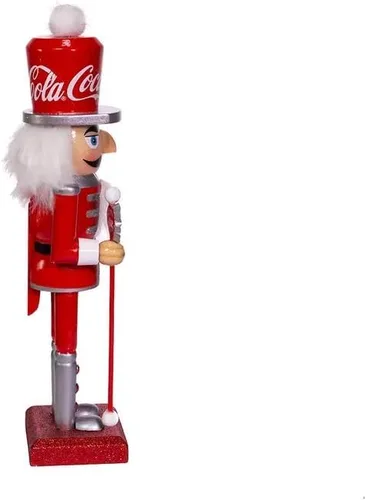 Vista 2 de Coca-Cola Kurt S. Adler - Cascanueces de madera de 10 pulgadas, multicolor (CC6202)