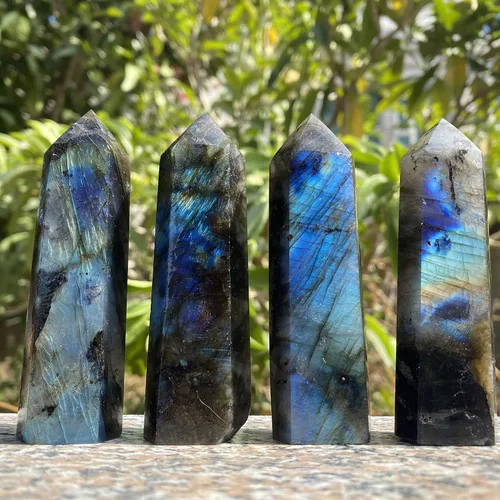 Vista 11 de Torre de amazonita natural, varita de punta de obelisco de cristal curativo y piedras, muestra mineral para meditación y decoración del hogar, 3-3.5