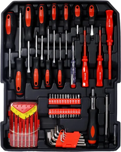 Vista 6 de 969 piezas de aluminio Trolley Case Tool Set Toolbox Storage Case General Kit de herramientas para el hogar - Perfecto para propietarios