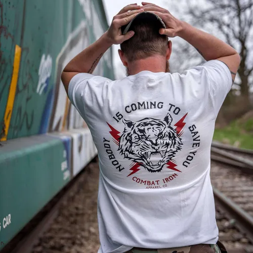 Vista 19 de Nobody is Coming to Save You - Camiseta de manga corta para hombre