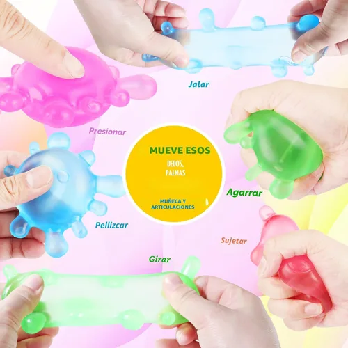 Vista 4 de Juguetes Fidget Pelotas Antiestrés para Niños, Juguetes Blanditos Squishy, Premios Fidget a Granel - Pelotas Sensoriales - Pelotas Antiestrés