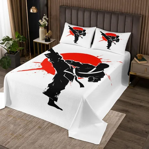 Vista 8 de Feelyou Colchas con estampado de piel de vaca, tamaño King, colcha acolchada de piel de vaca rústica para cabaña y cabaña, juego de colcha con Multi