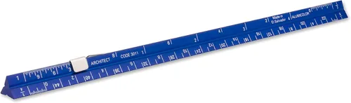 Vista 19 de Alumicolor Regla Métrica de Bolsillo para Arquitecto de Aluminio, 15CM, Negro