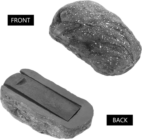 Vista 8 de Outdoor Simulated Stone Key Hider Box with Faux Rock Appearance Hidden Yard Key Holder for Garden and Exterior Use Weather-resistant