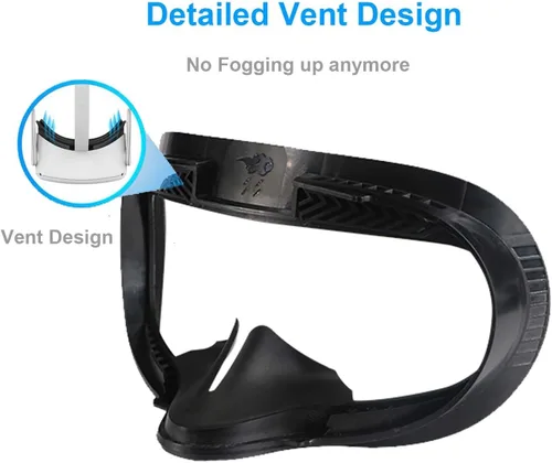 Vista 2 de VR Face Pad for Oculus Quest 2,Facial Interface Bracket Face Cover Compatible with Quest 2 Accessories,Anti-fogging Sweatproof Face