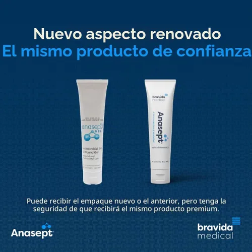 Vista 2 de Anasept - Gel antimicrobiano para piel y heridas, tubo de 3 oz