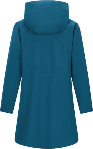 Vista 6 de 33,000ft Abrigos largos impermeables para mujer con malla transpirable con capucha, chaqueta de lluvia con capucha, gabardina, rompevientos Azul